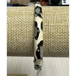 Sequin Nordstrom Colorful Thin Silver Tone Enamel Hinge Bangle $25 NWOT #58